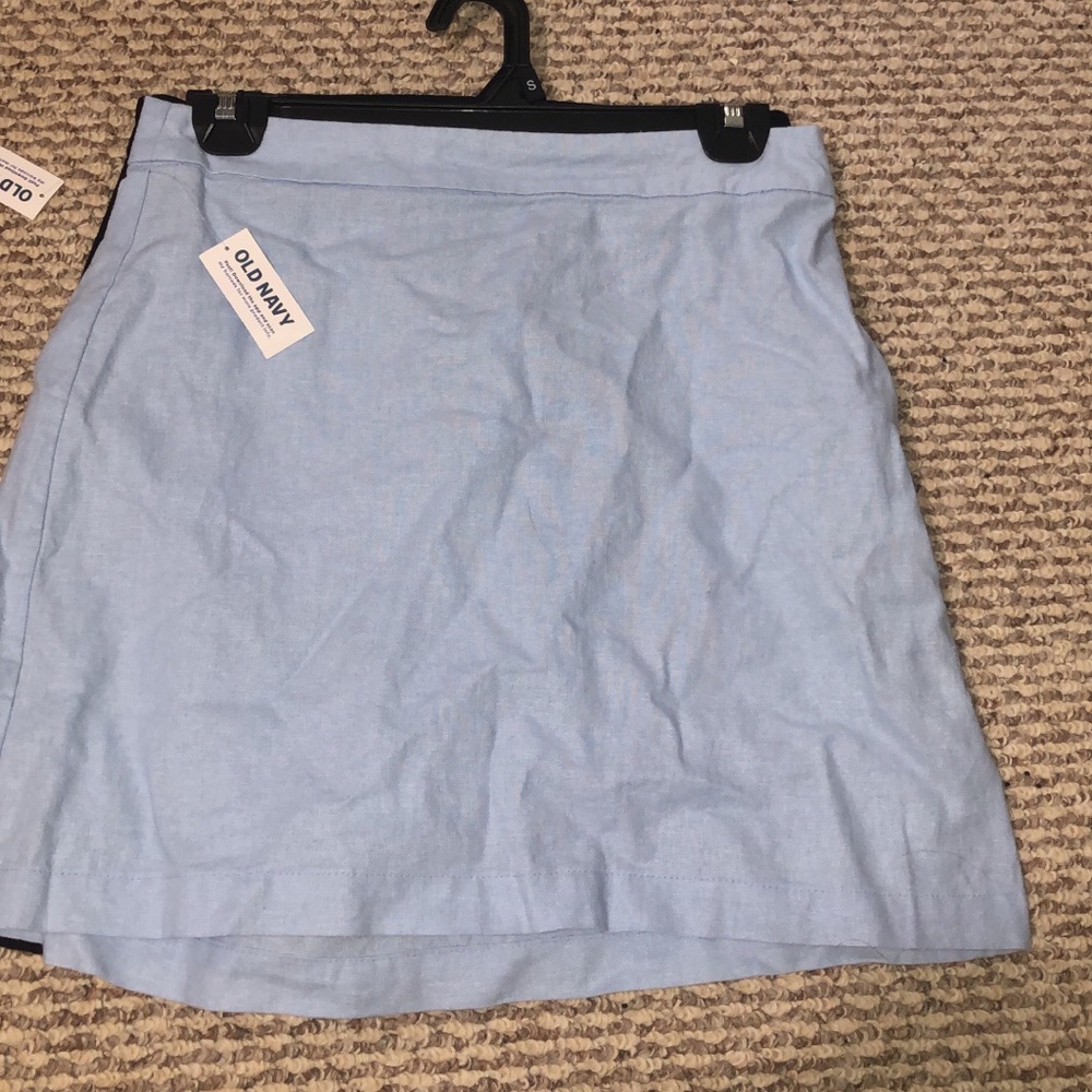 Old Navy Women's Light Blue Linen Skirt